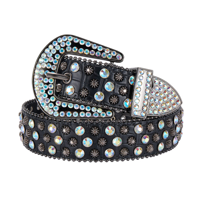 Premium Strap Men Women Western Fashion Bling Bling Rhinestones Crystal Diamond Belt