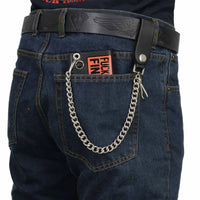 Men's 4” Leather “F.A.F.O.” Tri-Fold Biker Wallet w/ Anti-Theft Stainless Steel Chain