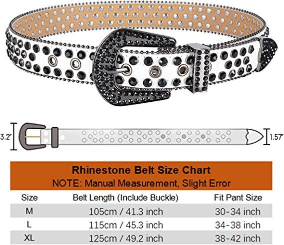 Premium Strap Men Women Western Fashion Bling Bling Rhinestones Crystal Diamond Belts