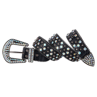 Premium Strap Men Women Western Fashion Bling Bling Rhinestones Crystal Diamond Belt