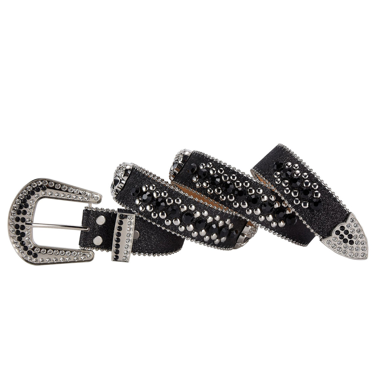 Premium Strap Men Women Western Fashion Bling Bling Rhinestones Crystal Studded Belt