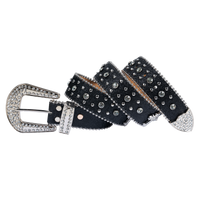 Premium Straps Men Women Western Fashion Bling Bling Rhinestones Crystal Diamonds Belt