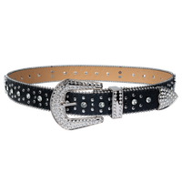 Premium Straps Men Women Western Fashion Bling Bling Rhinestones Crystal Diamonds Belt