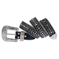 Premium Strap Men Women Bling Bling Rhinestones Crystal Diamond Belts