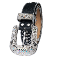 Premium Strap Men Women Bling Bling Rhinestones Crystal Diamond Belts