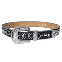 Premium Strap Men Women Bling Bling Rhinestones Crystal Diamond Belts