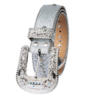 Premium Strap Men Women Fashion Bling Bling Rhinestones Crystal Diamond Belts