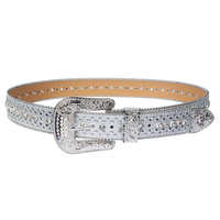 Premium Strap Men Women Fashion Bling Bling Rhinestones Crystal Diamond Belts