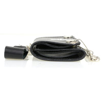 Men's 4” Leather “Skeleton Finger” Tri-Fold Wallet w/ Anti-Theft Stainless Steel Chain