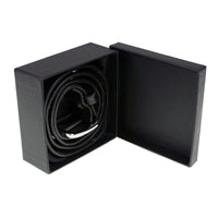 Men's Black Skull Heads Genuine Leather Belt for Biker with Buckle - 1.5 inches Wide