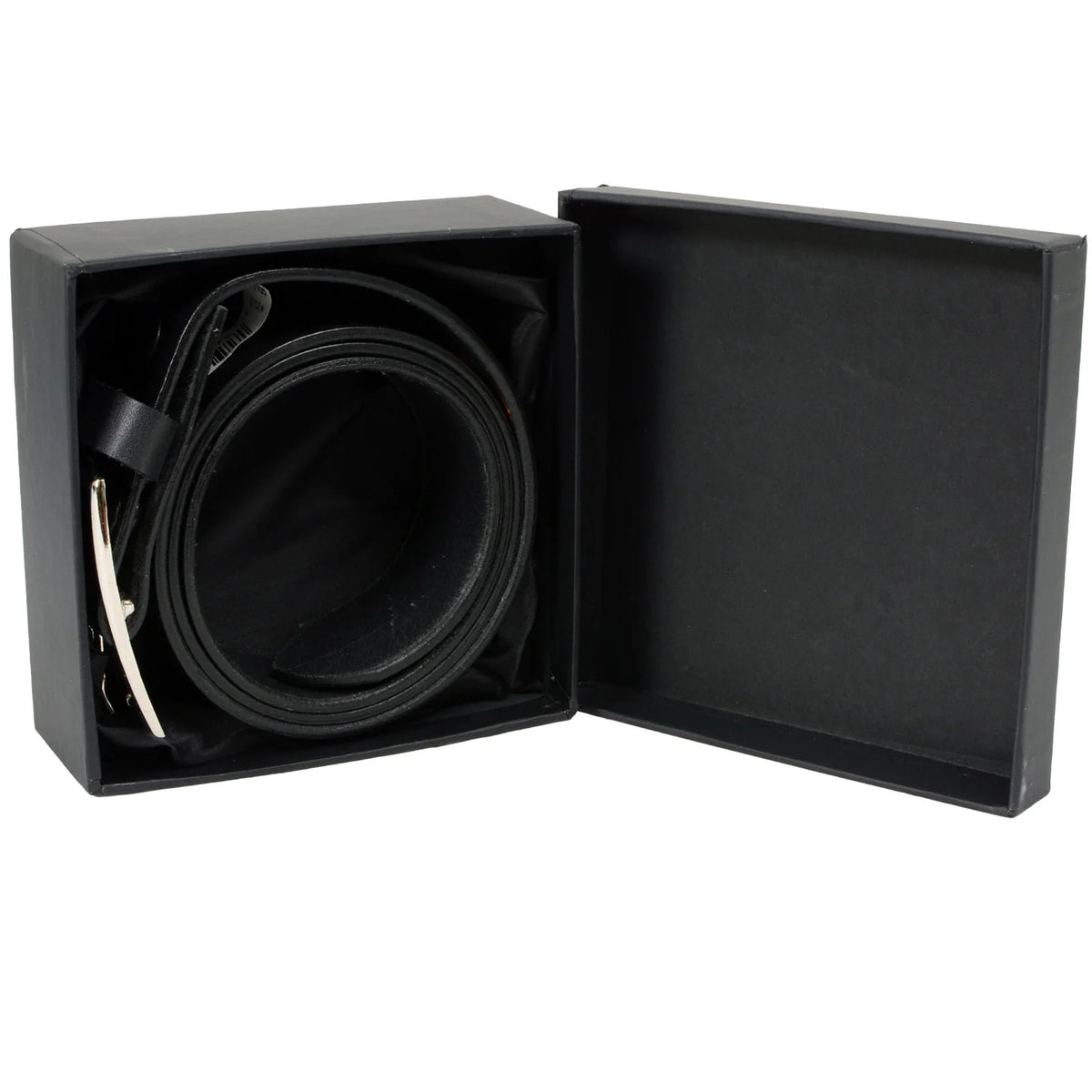 Men's Embossed Black Genuine Leather Biker Belt with Interchangeable Buckle