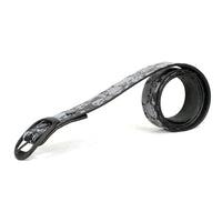 Men's Grey Skull Heads Black Genuine Leather Biker Belt with Interchangeable Buckle