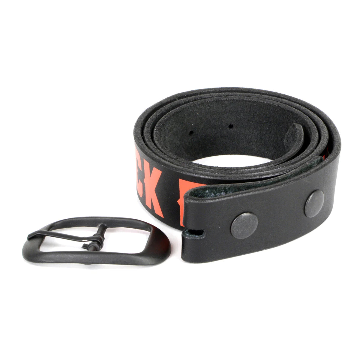 Men's F* Around - Find Out Black Genuine Leather Belt with Interchangeable Buckle - 1.5 inches Wide