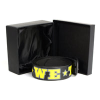 Men's We The People Black Genuine Leather Belt with Interchangeable Buckle - 1.5 inches Wide