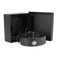 Men's Cross Hatch & 5 Cent Buffalo-Black Genuine Leather Belt w/ Interchangeable Buckle-1.5 In Wide