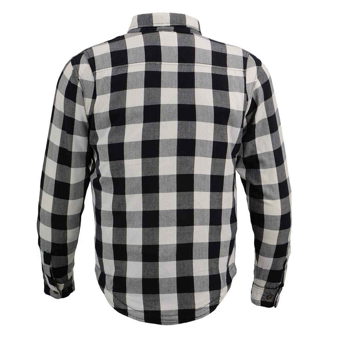 Men's Plaid Flannel Biker Shirt with CE Approved Armor - Reinforced w/ Aramid Fiber