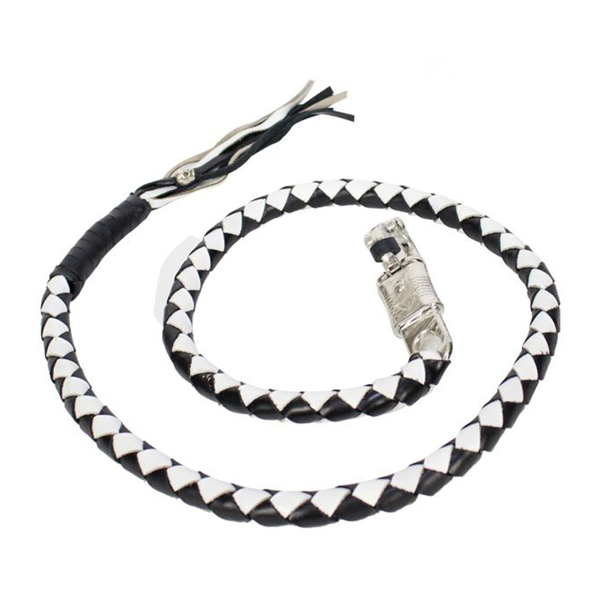 50" Inch Long Black And White Get Back Whip