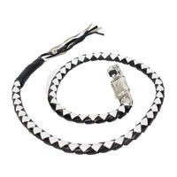 50" Inch Long Black And White Get Back Whip