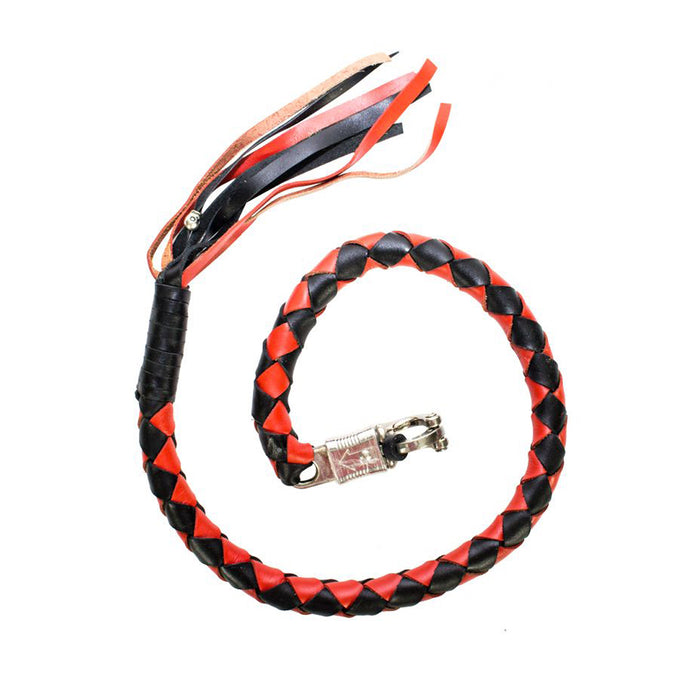 3" Black & Orange Get Back Whip for Motorcycles