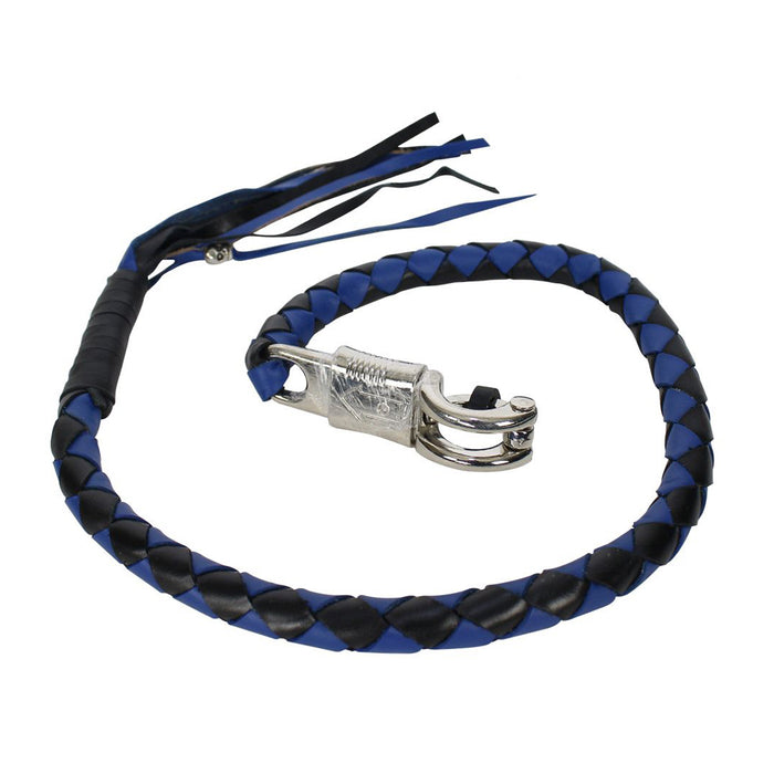 36" Black And Blue Get Back Whip