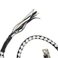 50" Inch Long Black And White Get Back Whip