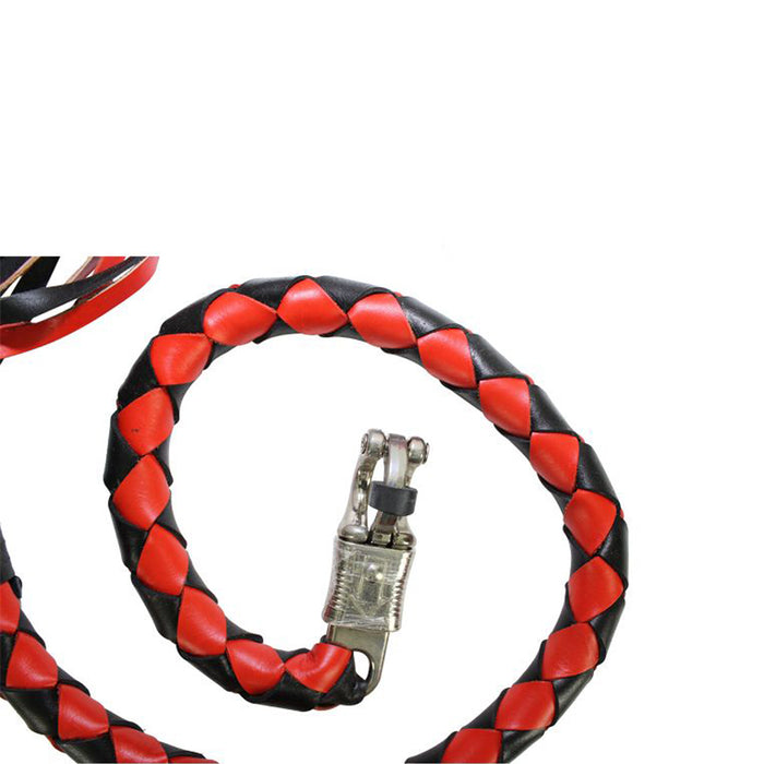 3" Black & Scarlet Get Back Whip for Motorcycles