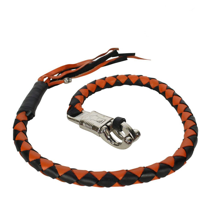 36" Black And Orange Get Back Whip
