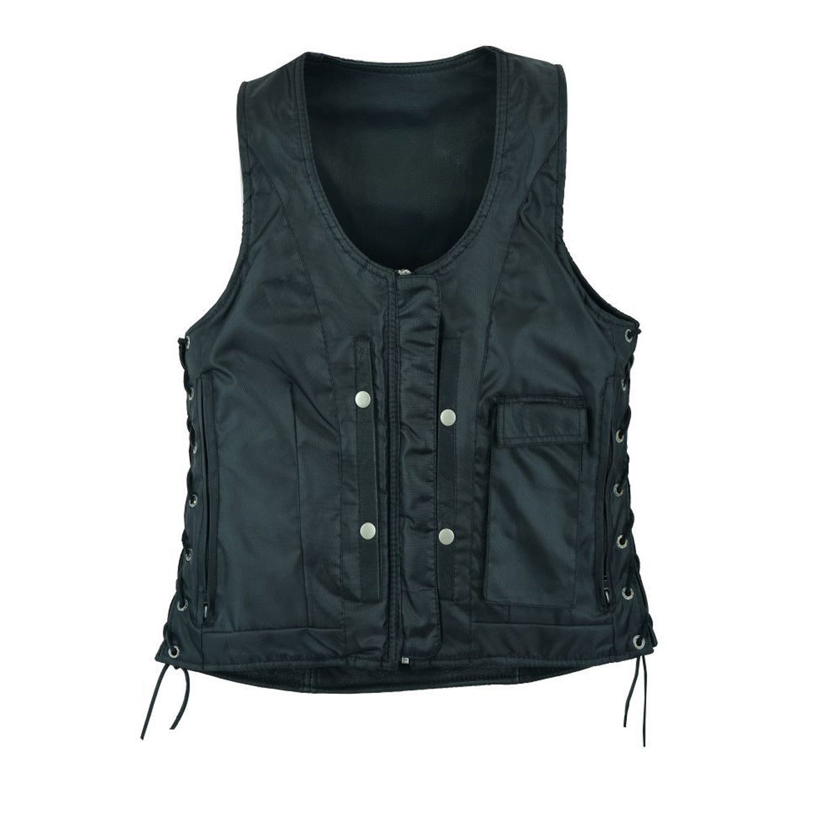 Women's Lamb Skin Vest with Side Laces