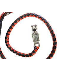 50" long Black And Orange Get Back Whip