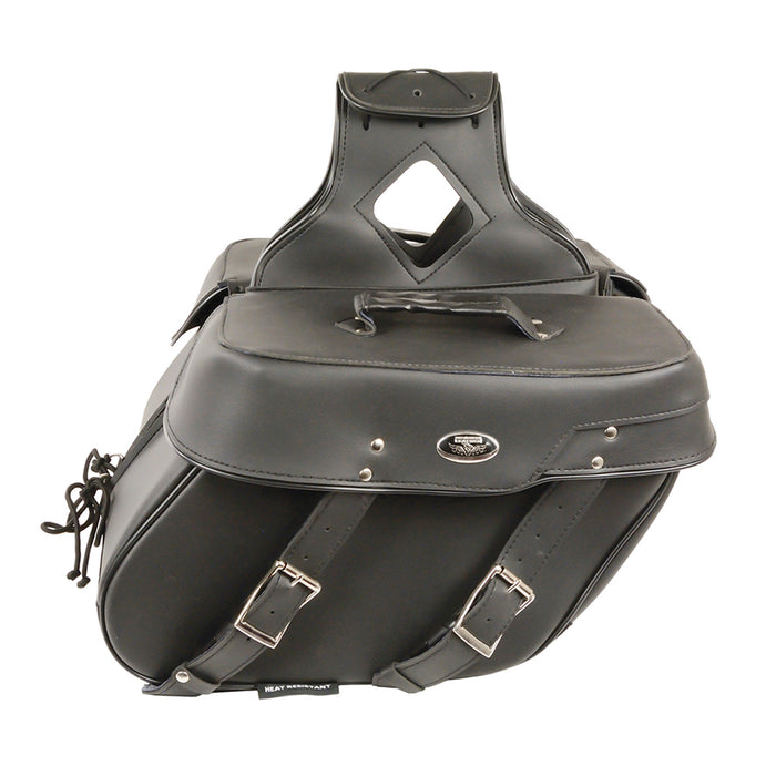 Large Zip-Off PVC Throw Over Slanted Saddle Bag