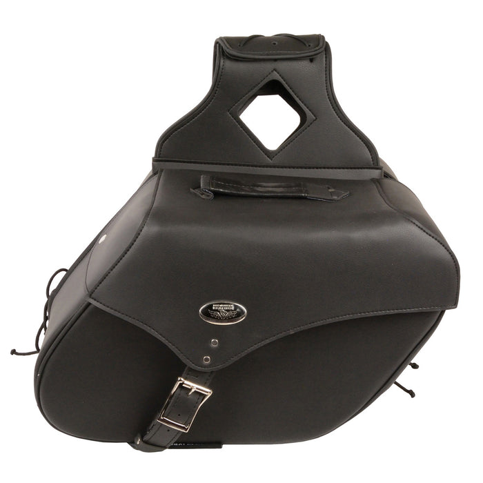 Large Zip-Off Single Strap PVC Throw Over Saddle Bag (16X11X6X22)