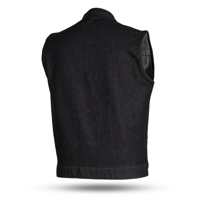 (Kershaw)  Rough neck denim Vest (Black)