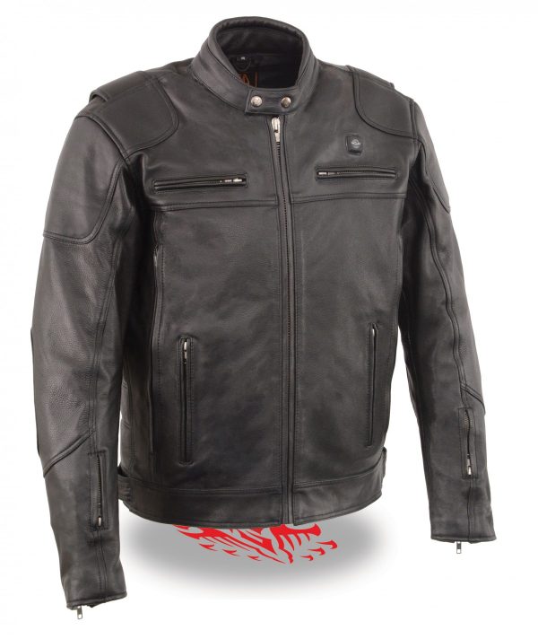 Milwaukee Leather Men's Vented Scooter Jacket with Heated