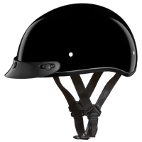 D.O.T. DAYTONA SKULL CAP- HI-GLOSS BLACK