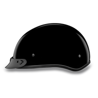 D.O.T. DAYTONA SKULL CAP- HI-GLOSS BLACK