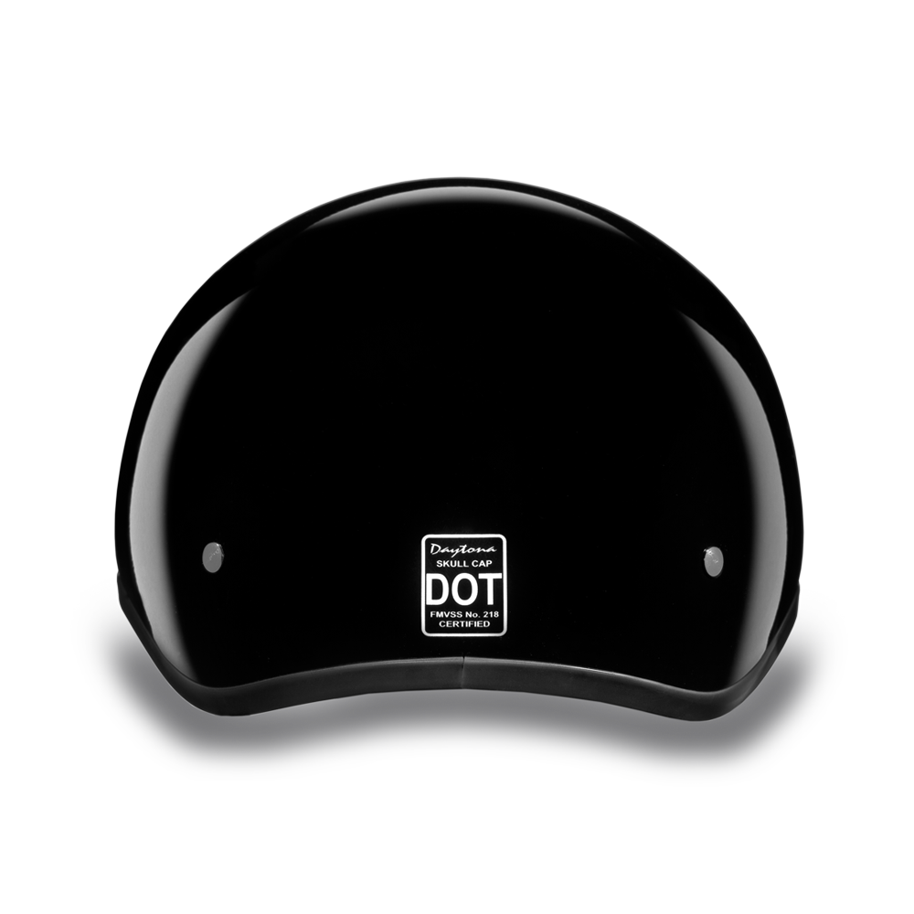 D.O.T. DAYTONA SKULL CAP- HI-GLOSS BLACK