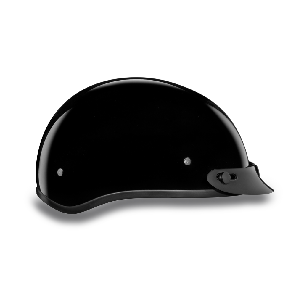 D.O.T. DAYTONA SKULL CAP- HI-GLOSS BLACK