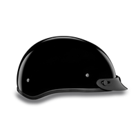 D.O.T. DAYTONA SKULL CAP- HI-GLOSS BLACK