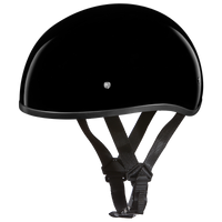 D.O.T. DAYTONA SKULL CAP W/O VISOR- HI-GLOSS BLACK