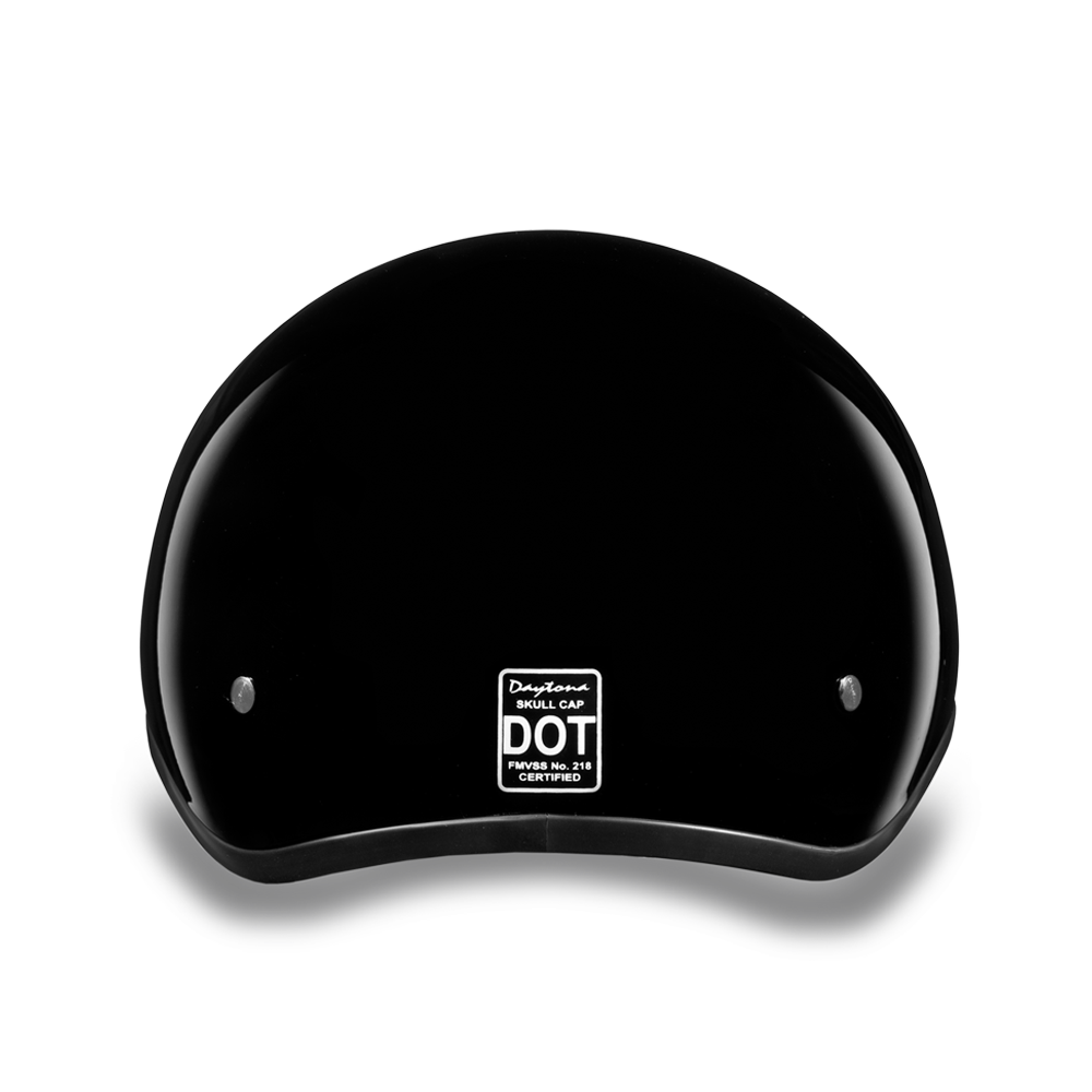D.O.T. DAYTONA SKULL CAP W/O VISOR- HI-GLOSS BLACK