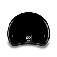 D.O.T. DAYTONA SKULL CAP W/O VISOR- HI-GLOSS BLACK