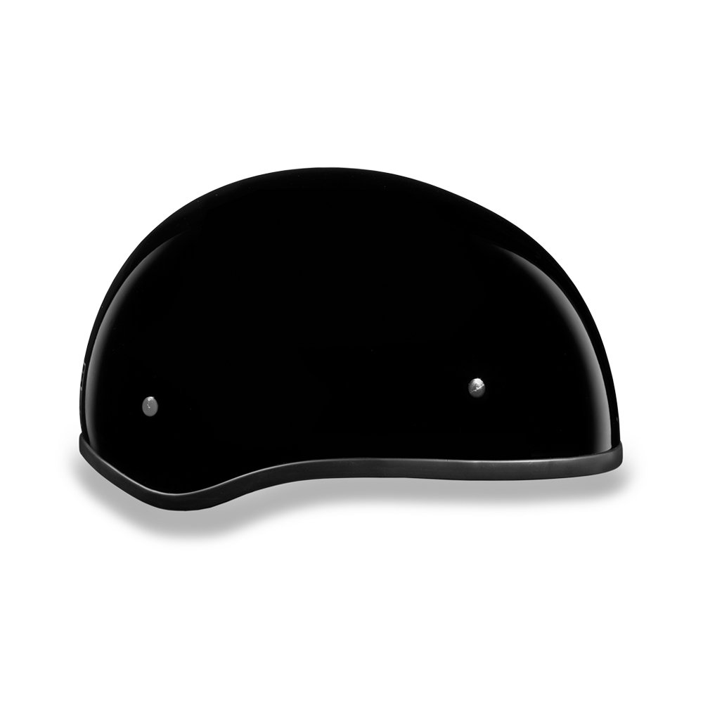 D.O.T. DAYTONA SKULL CAP W/O VISOR- HI-GLOSS BLACK