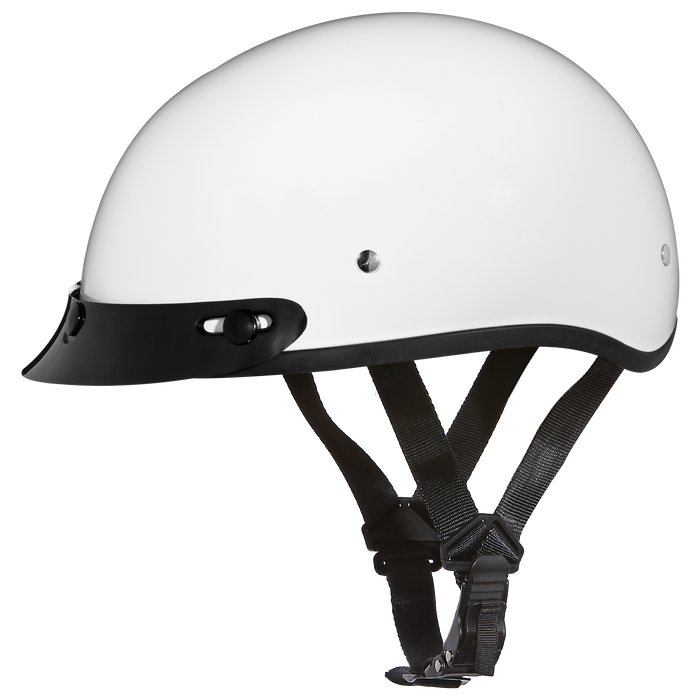 D.O.T. DAYTONA SKULL CAP- HI-GLOSS WHITE