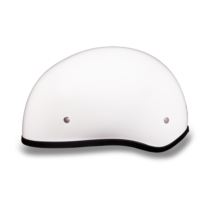 D.O.T. DAYTONA SKULL CAP W/O VISOR- HI-GLOSS WHITE