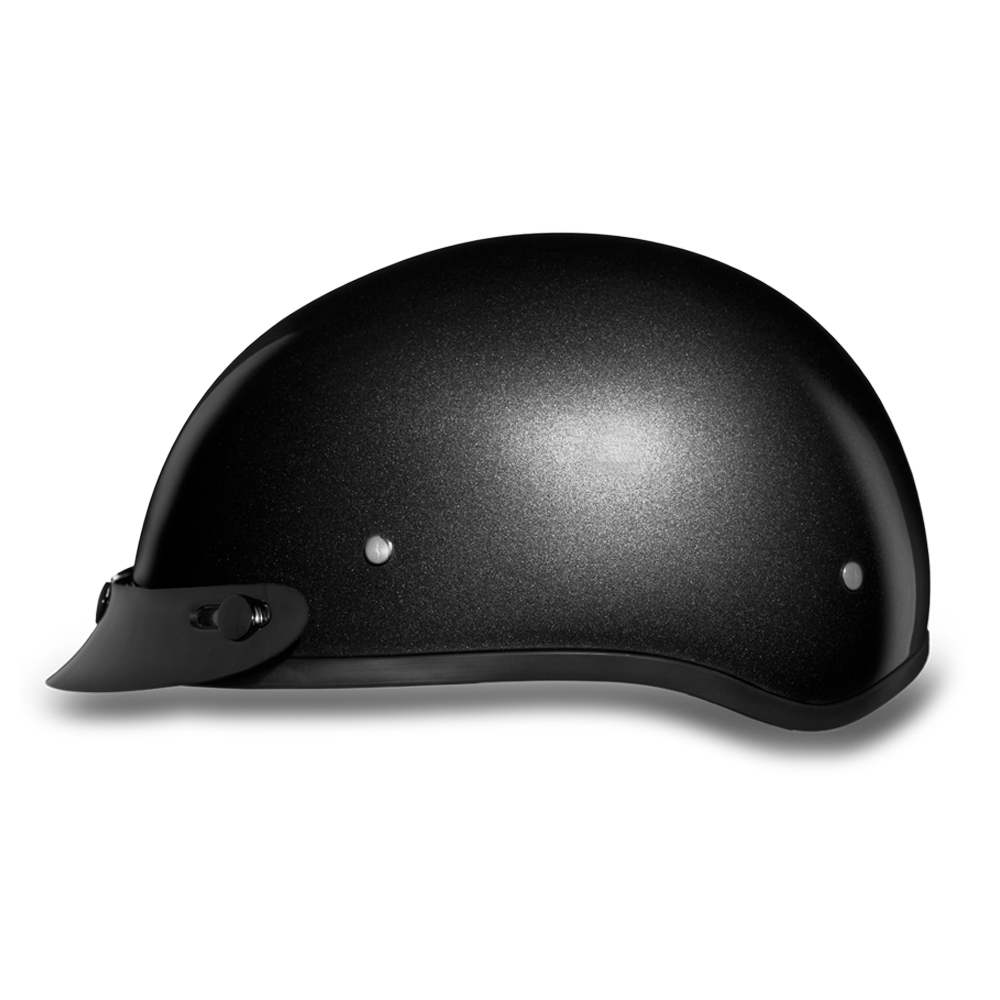 D.O.T. DAYTONA SKULL CAP- GUN METAL GREY METALLIC