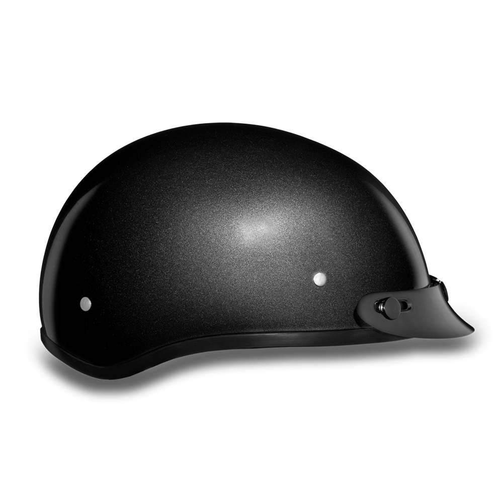 D.O.T. DAYTONA SKULL CAP- GUN METAL GREY METALLIC