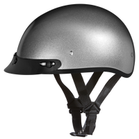 D.O.T. DAYTONA SKULL CAP- SILVER METALLIC