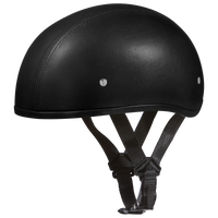 DAYTONA HELMETS D.O.T. DAYTONA SKULL CAP W/O VISOR LEATHER COVERED