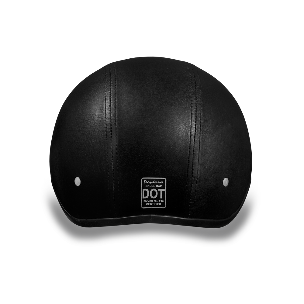 DAYTONA HELMETS D.O.T. DAYTONA SKULL CAP W/O VISOR LEATHER COVERED