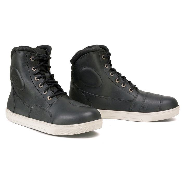MBM9002 Men's Reinforced Leather Biker Riding Shoes Shift Protection